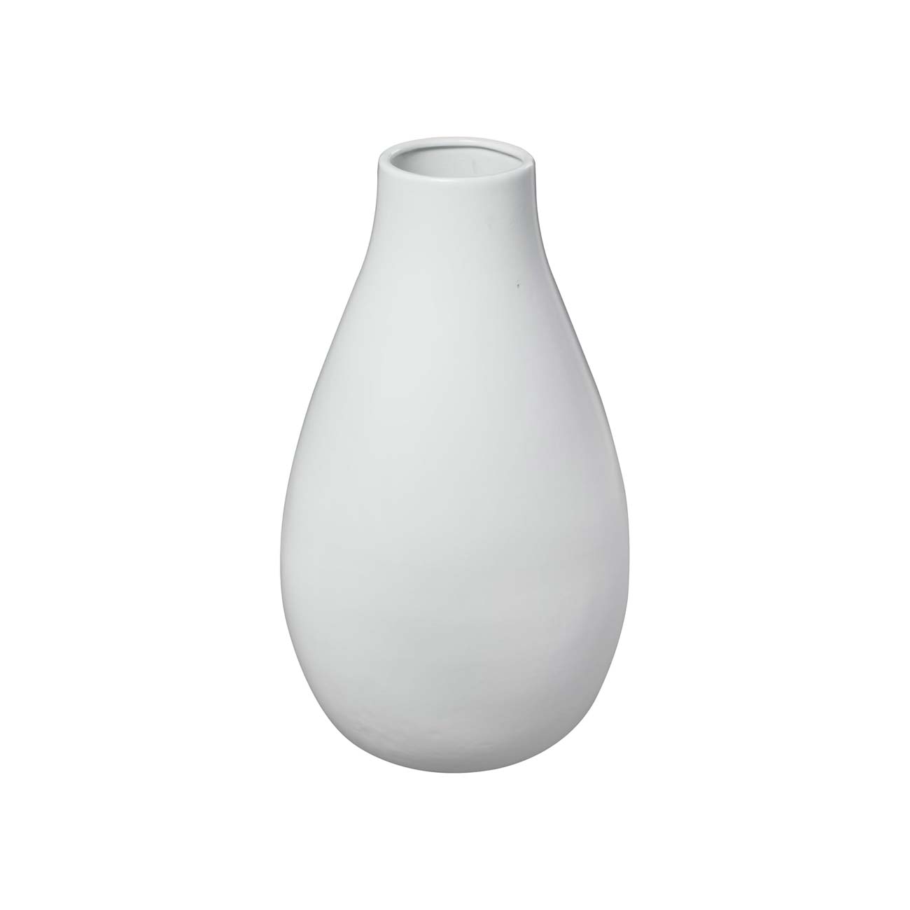 Jarrón decorativo minimalista de cerámica blanca