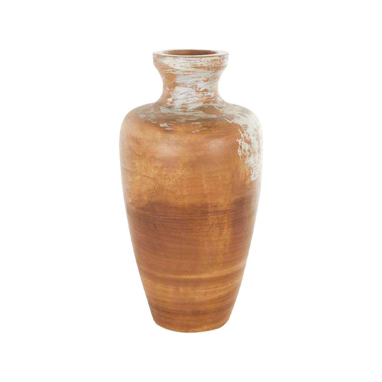 Jarrón decorativo de cerámica marrón estilo antiguo