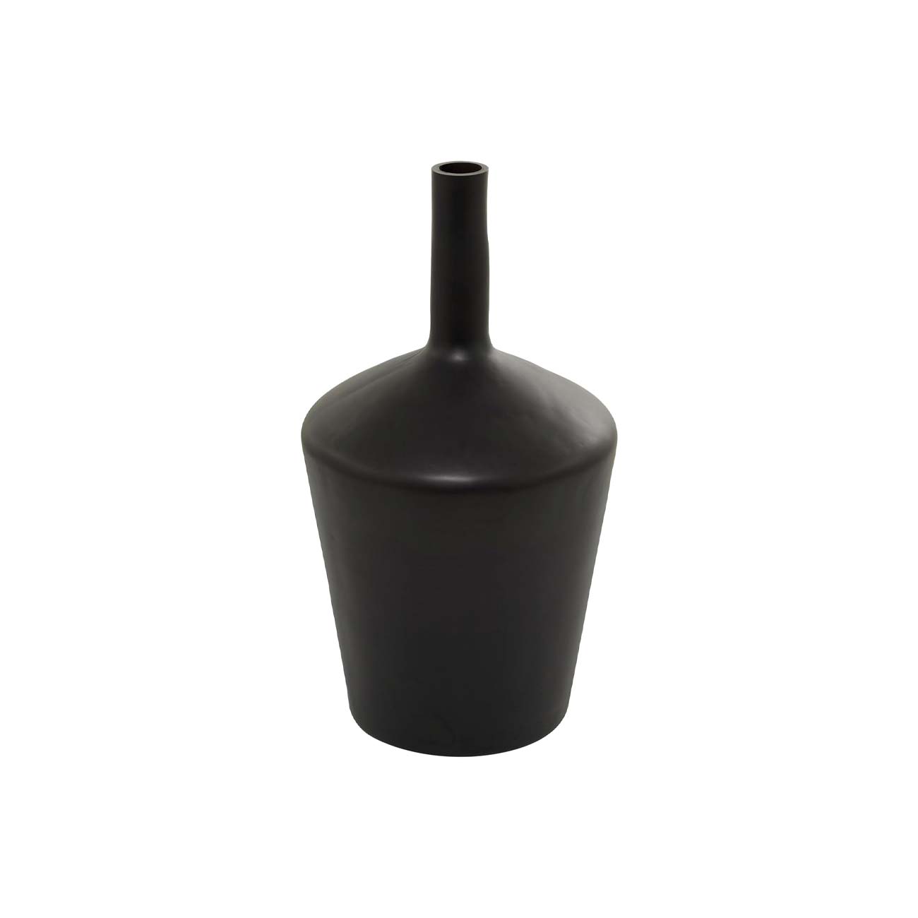 Jarrón decorativo de vidrio negro