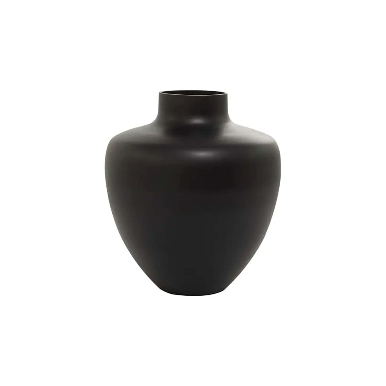 Jarrón decorativo de vidrio negro