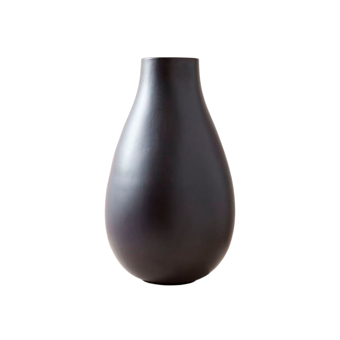 Jarrón decorativo de cerámica negro mate
