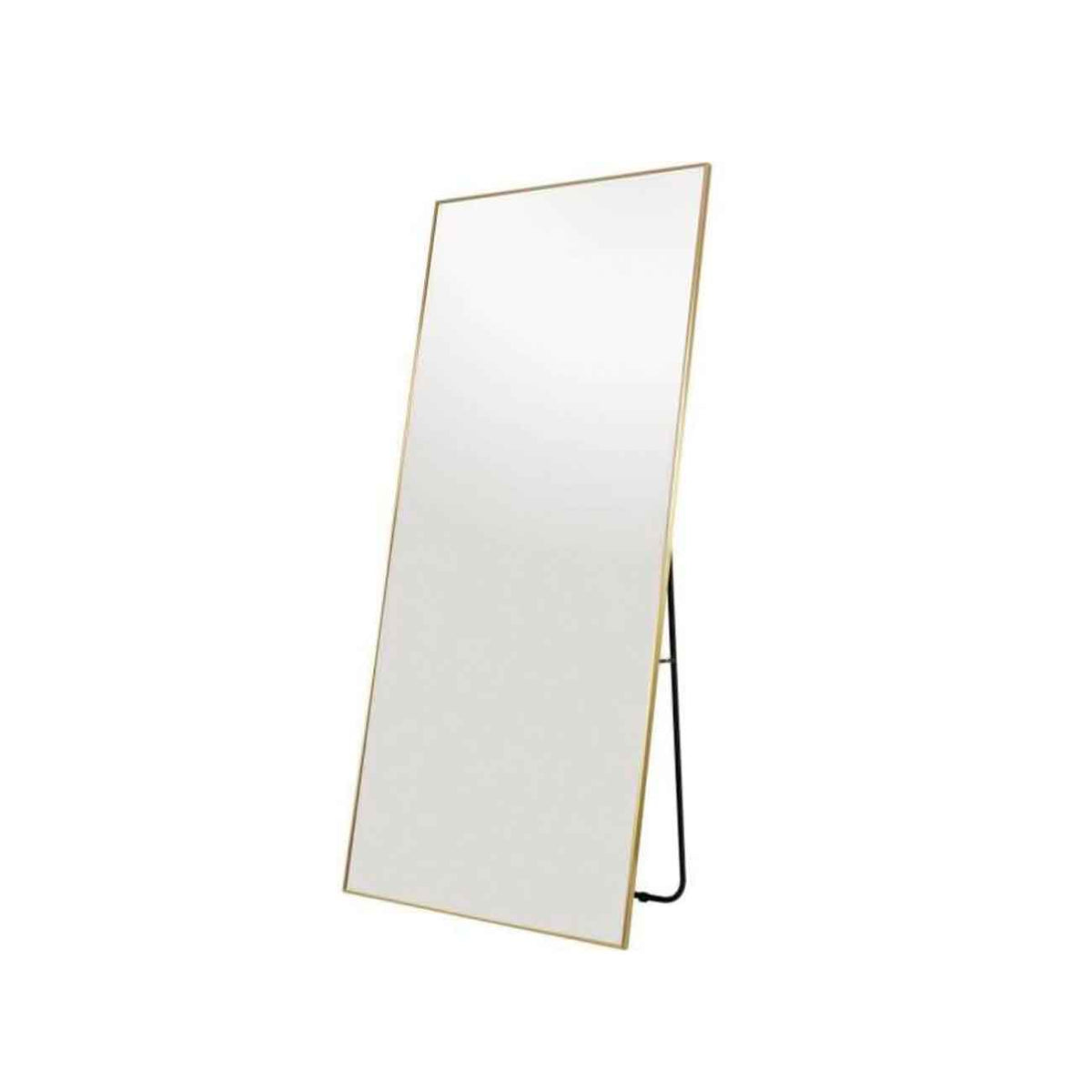 Espejo de pie CosmoLiving by Cosmopolitan de metal dorado con soporte