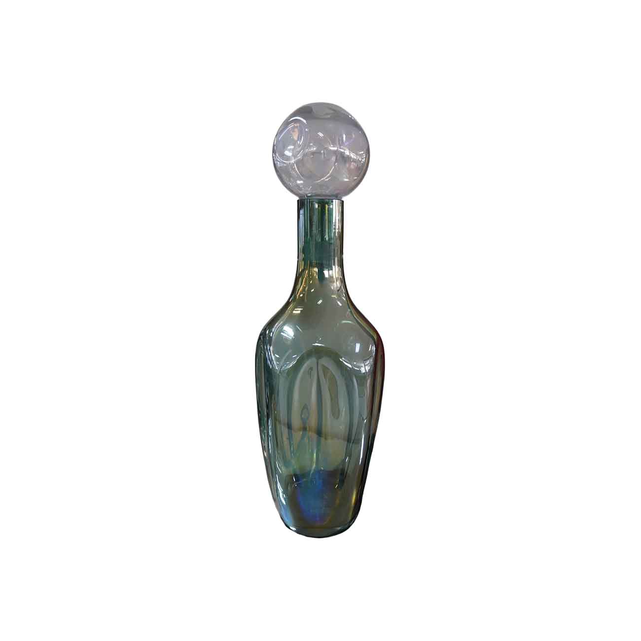 Botella decorativa de cristal verde degradado