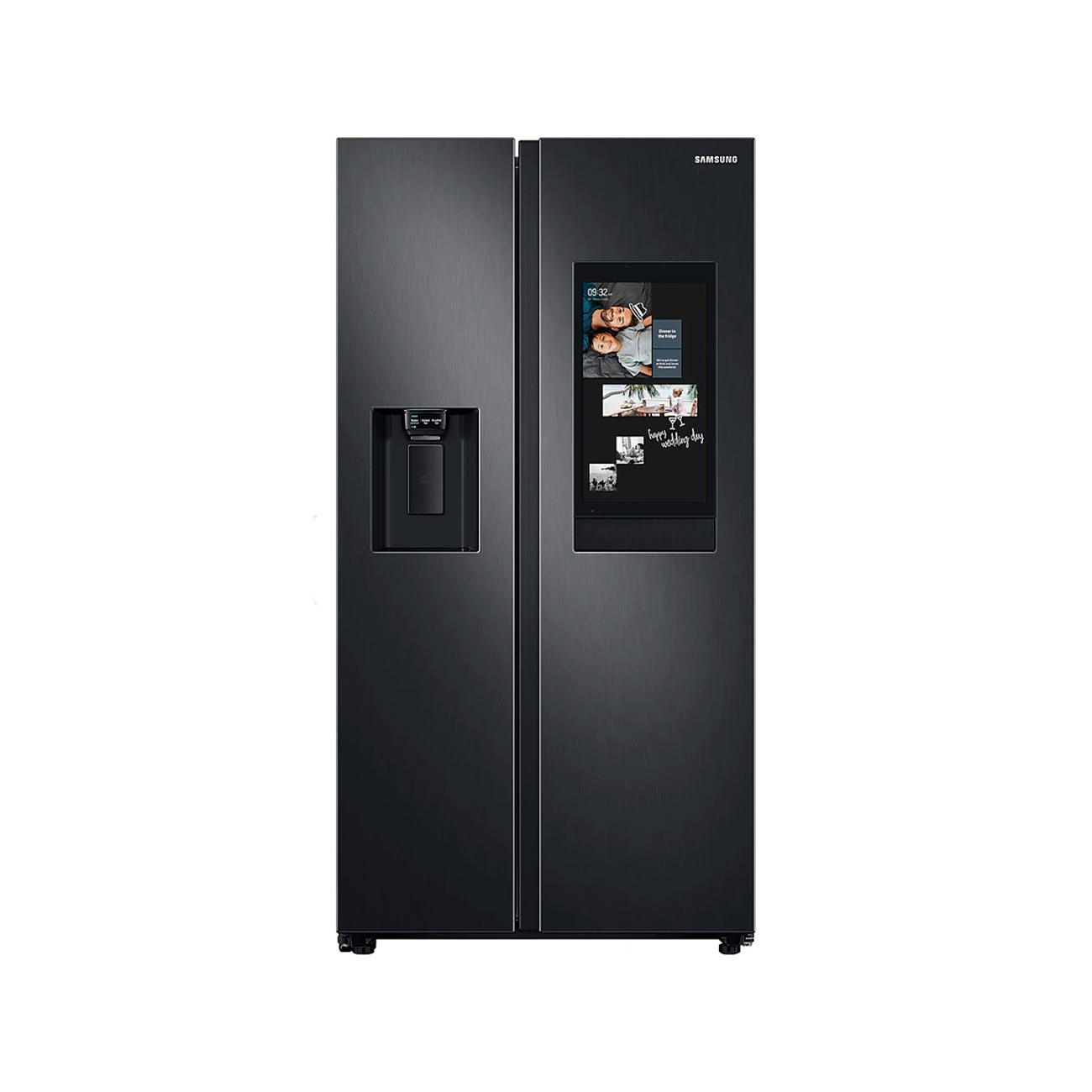 Refrigerador samsung 27 pies side by side con pantalla family hub negro