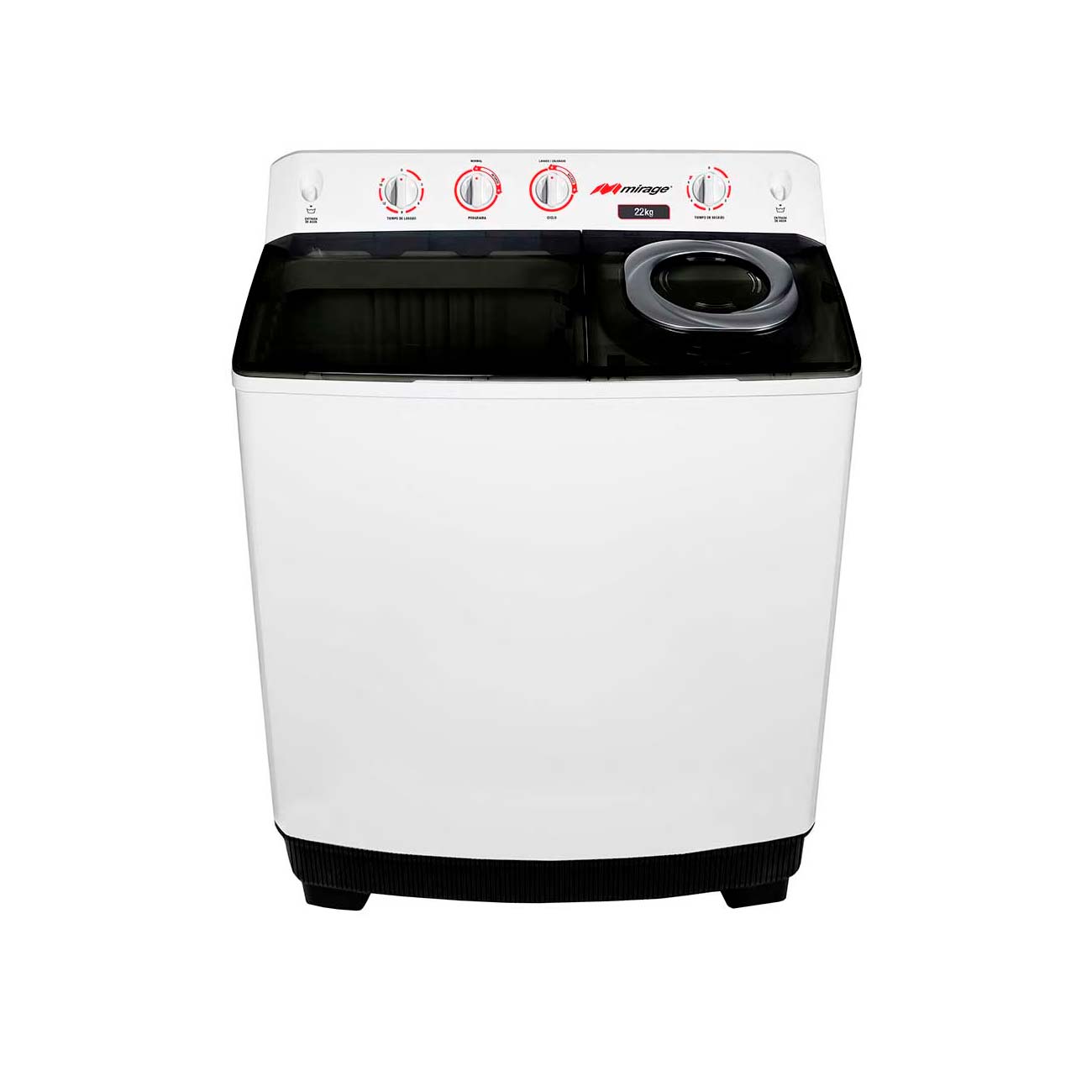 LAVADORA MIRAGE 22 KGS SEMI AUTOMATICA DOBLE TINA MANUAL