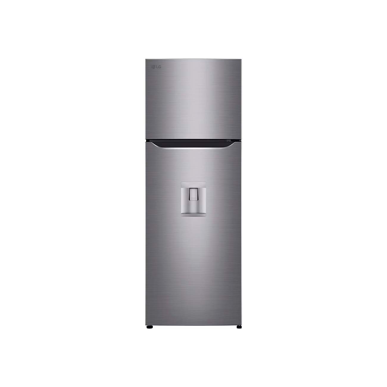 Refrigerador lg 11 p3 gris top mount no frost inverter despachador de agua