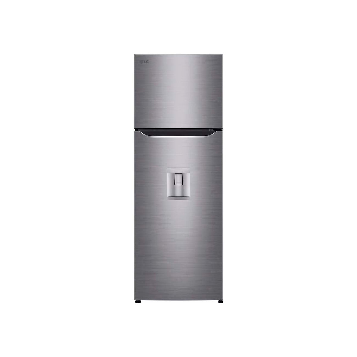 Refrigerador lg 11 p3 gris top mount no frost inverter despachador de agua