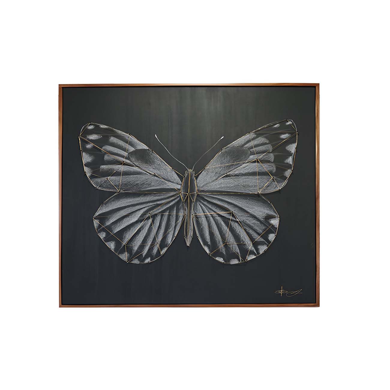 Cuadro mariposa Hilo Oro