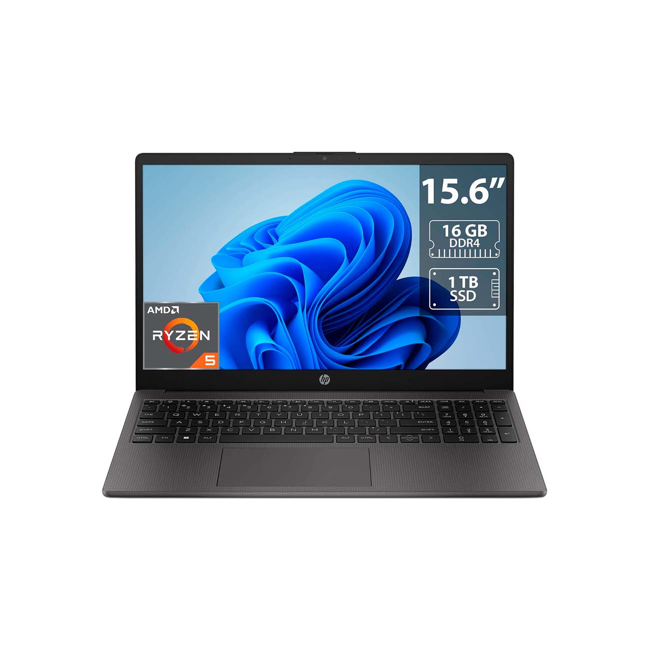 LAPTOP HP 255 G10 RYZEN 5 7530U (HASTA 4.5 GHZ), 16 GB DDR4, SSD DE 1 TB, 15.6" LED,  VIDEO RADEON