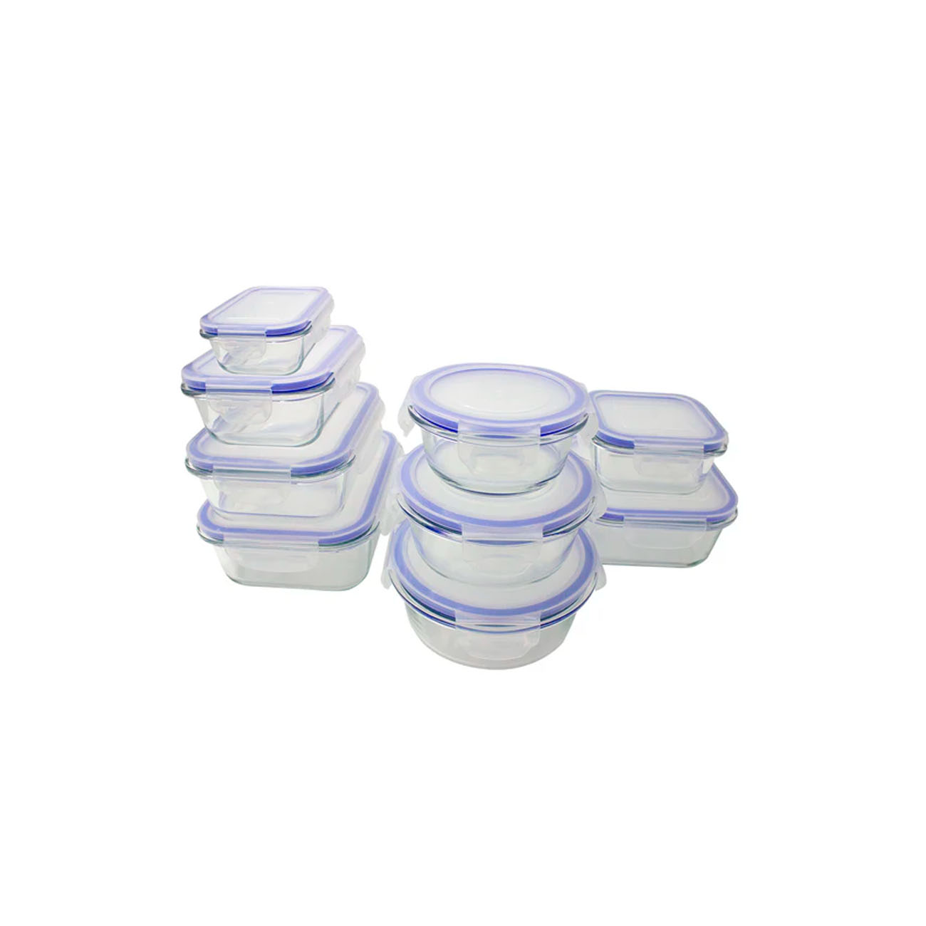 SET DE REFRACTARIOS DE CRISTAL 18 PIEZAS
