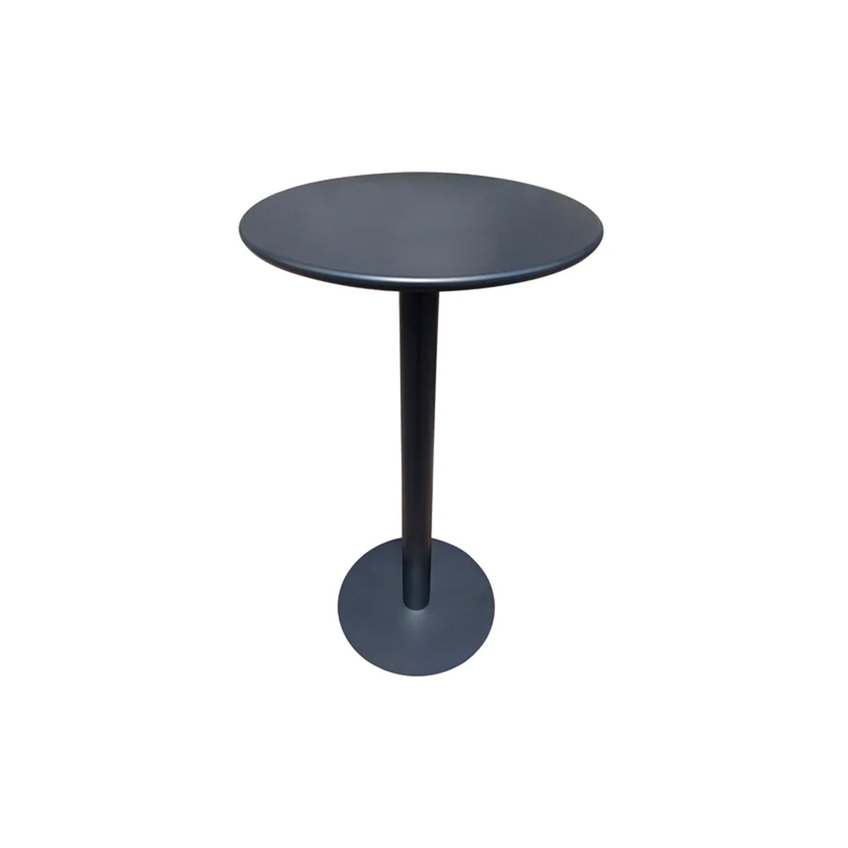 Comedor mesa alta redonda d.60 cms carbon 2 sillas de lazo negro