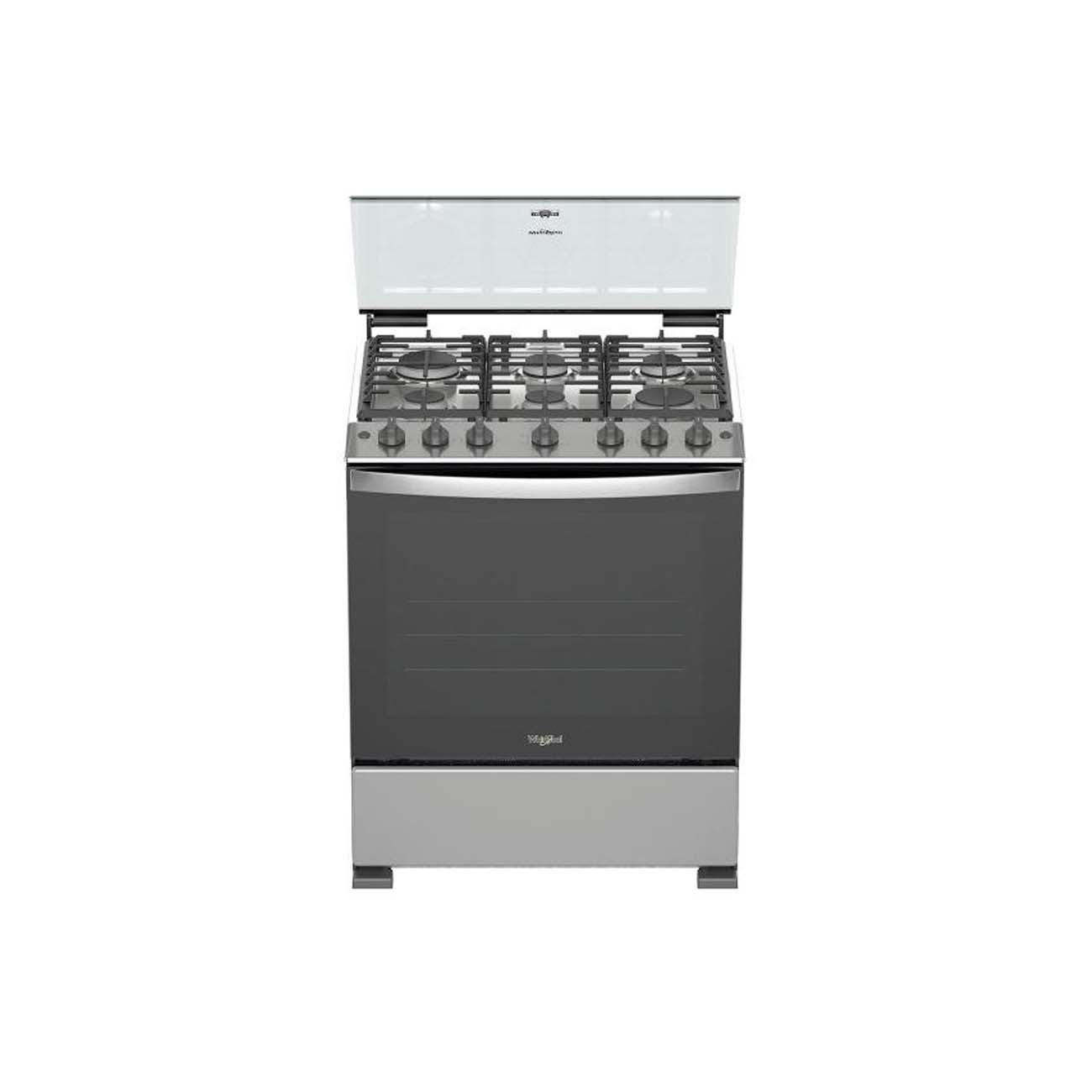 Estufa whirlpool 30 pulgadas plata 76 cm con capelo