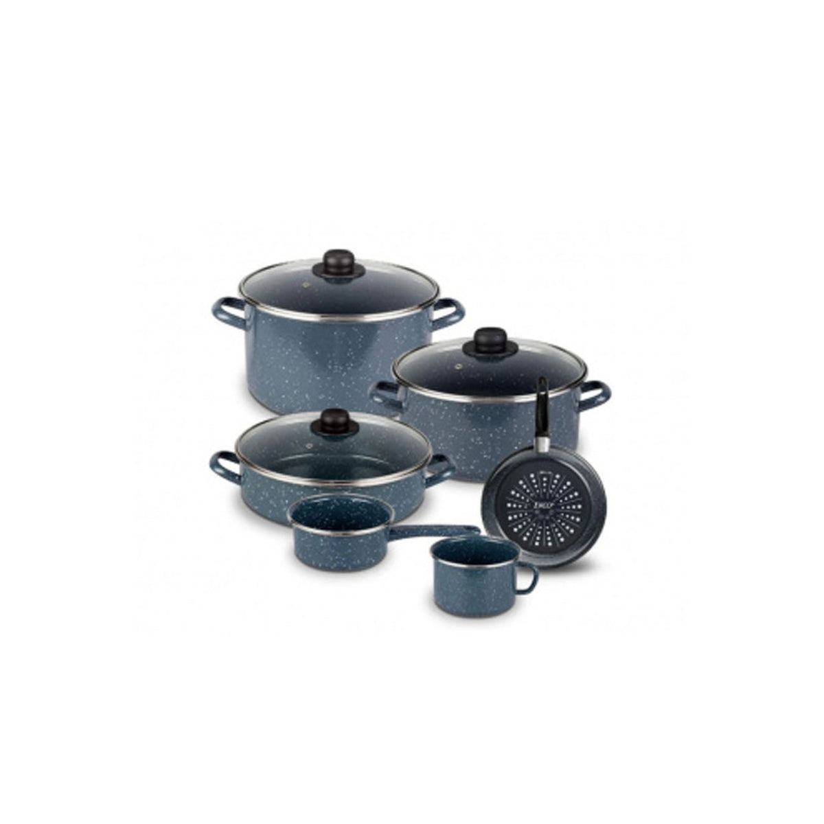 Bateria De Cocina Ekco de 9 Piezas Gris
