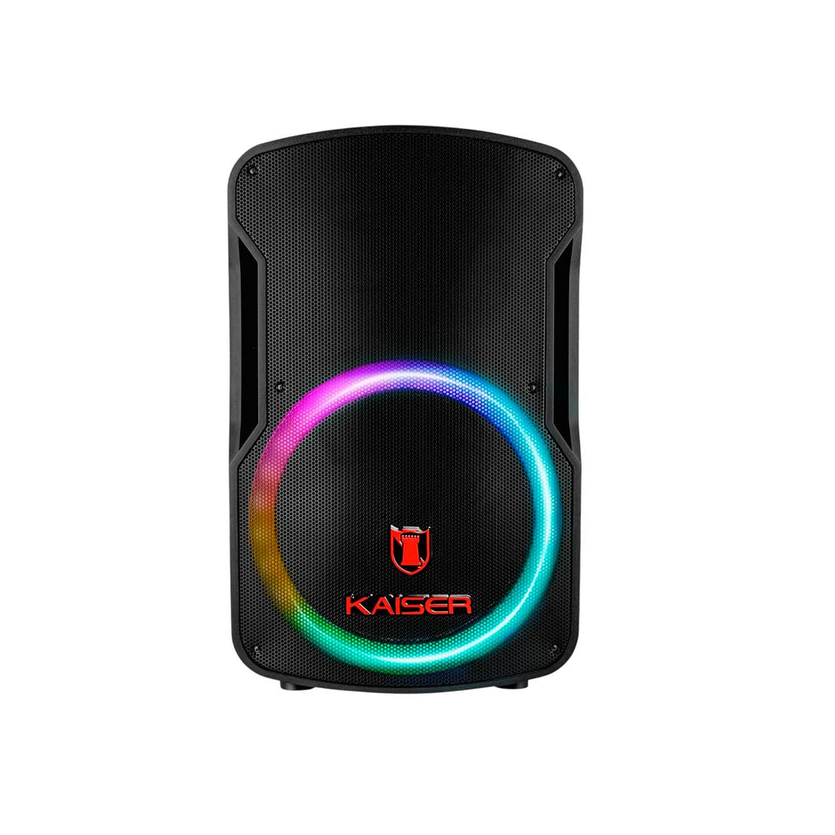 Bocina kaiser 15 pulgadas con control y microfono alambrico luz Halo Lighting