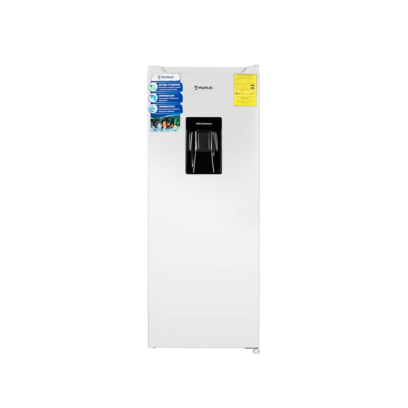 Refrigerador aurus 7 p3 despachador de agua blanco