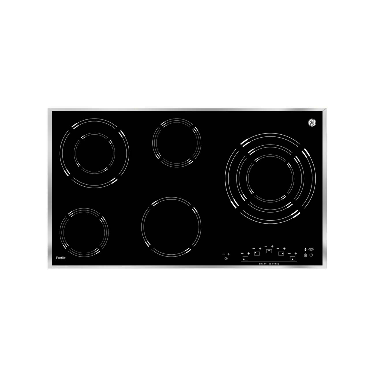 Parrilla ge profile  90 cm vitroceramica vidrio negro electrica 220v