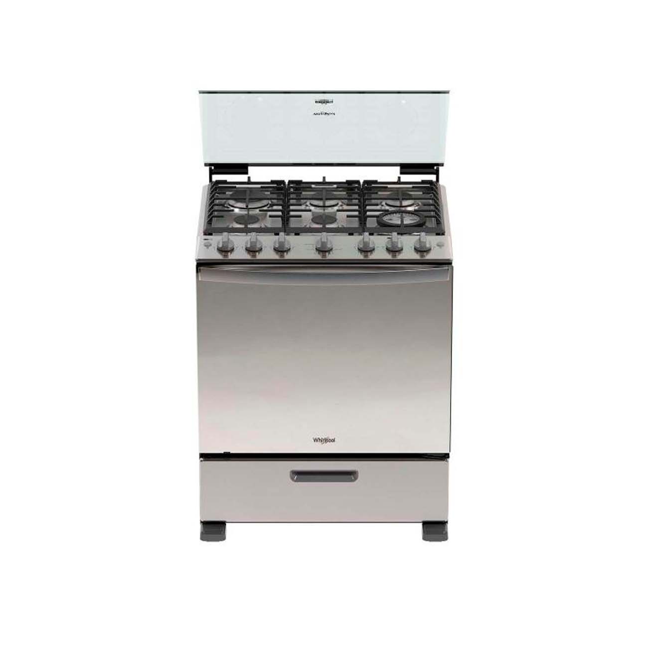 Estufa whirlpool 30 pulgadas gris  side door  acero 76 cm