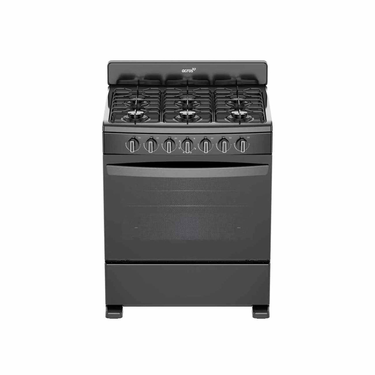 Estufa acros 30 pulgadas negra piso 76 cms