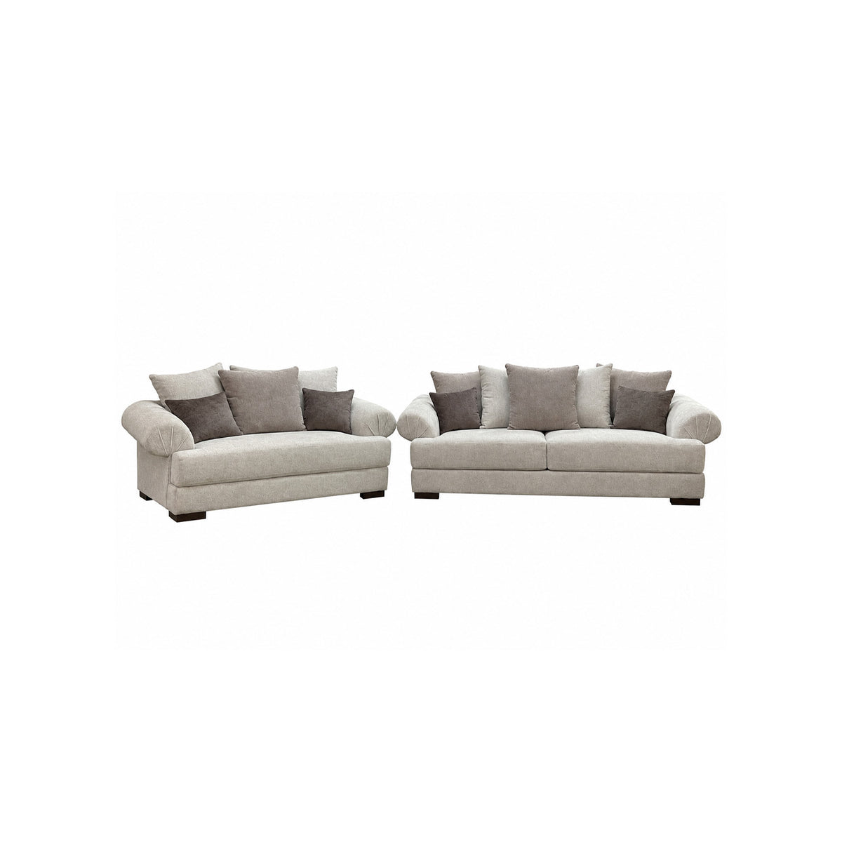 Sala 3-2 Suiza color beige con cojines decorativos