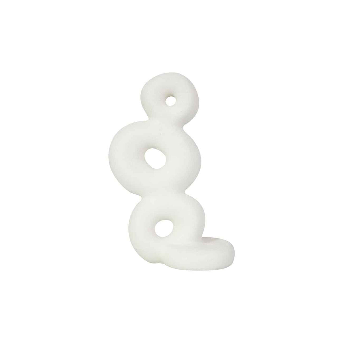Escultura decorativa abstracta con forma de anillo circular apilado