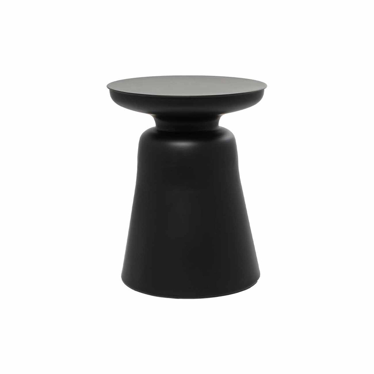 Mesa para sala en color negro con base acampanada