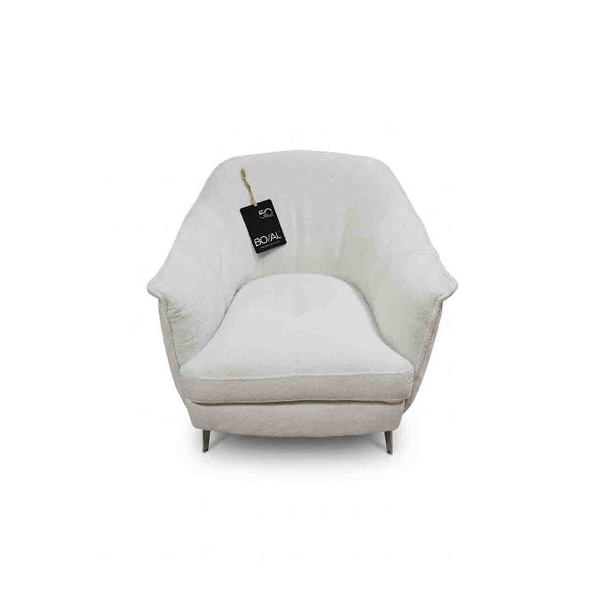 Sillon de estancia modelo Wave tela monsanto white