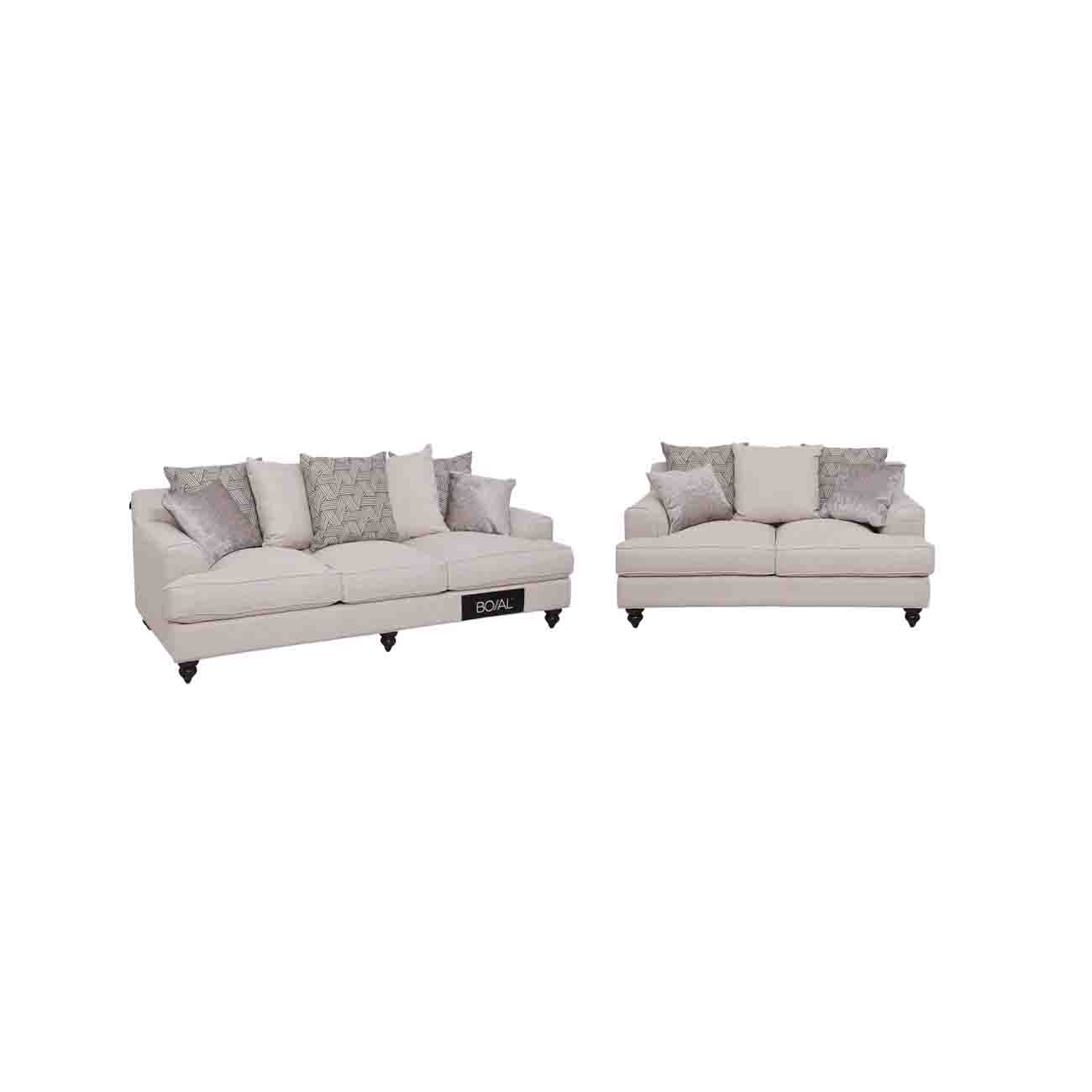 Sala 3-2 Aurora color beige con cojines decorativos
