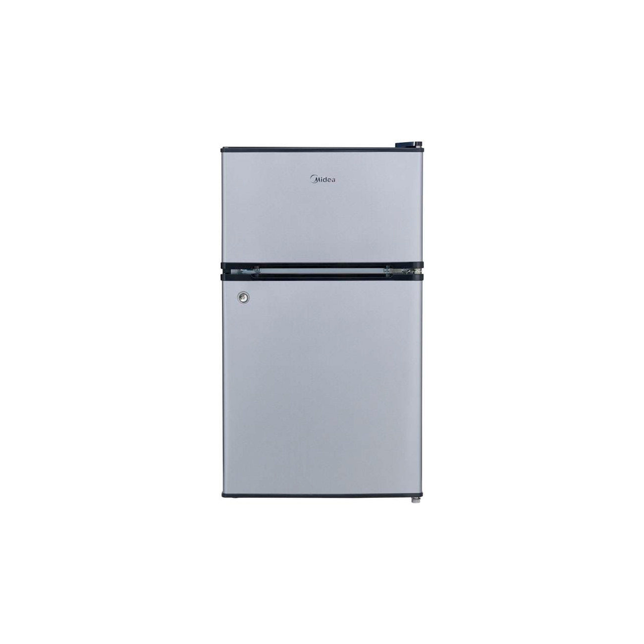 Frigobar MIDEA 3 p3 acero inoxidable 2 puertas.