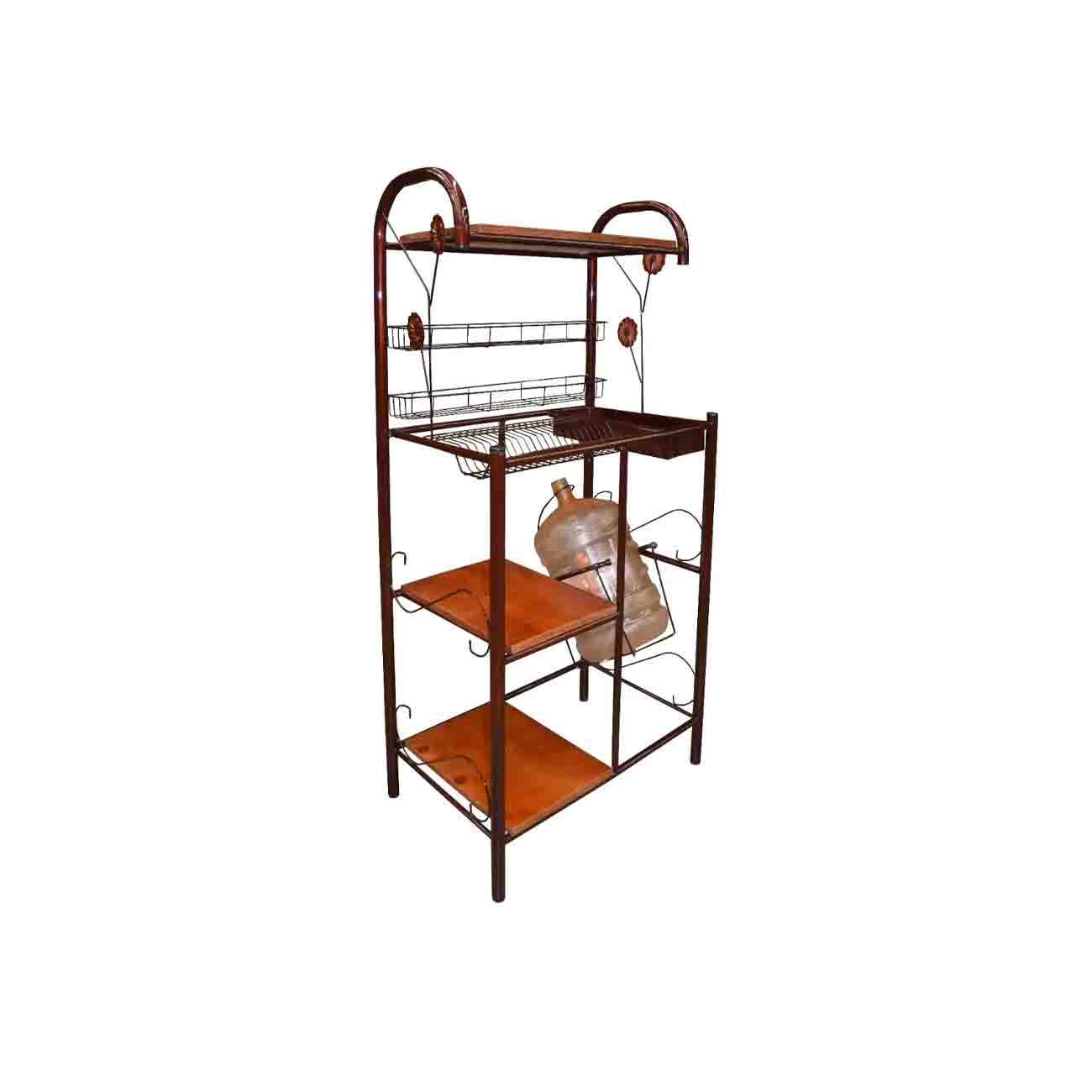 Mueble para loza con madera y porta garrafón