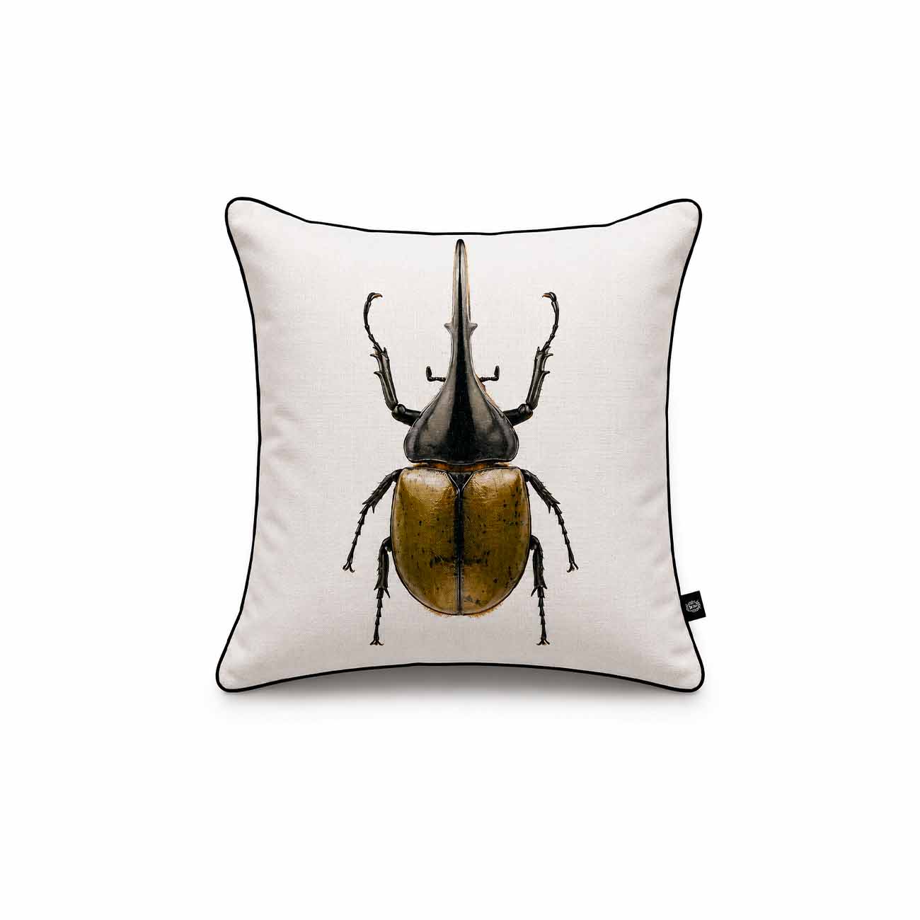 Cojin decorativo de escarabajo egipcio amarillo 50x50 cm