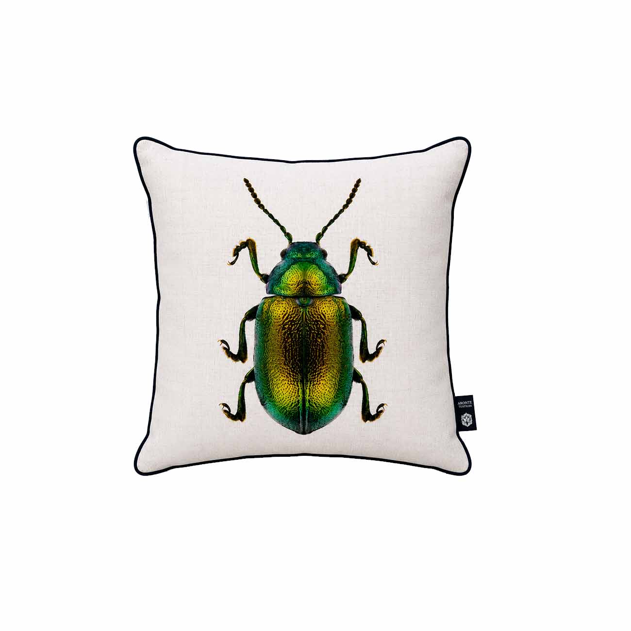 Cojin decorativo de escarabajo egipcio verde 50x50 cm