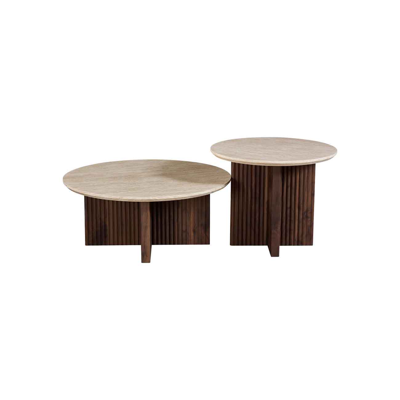 Mesa de centro Sofia 2 piezas color beige