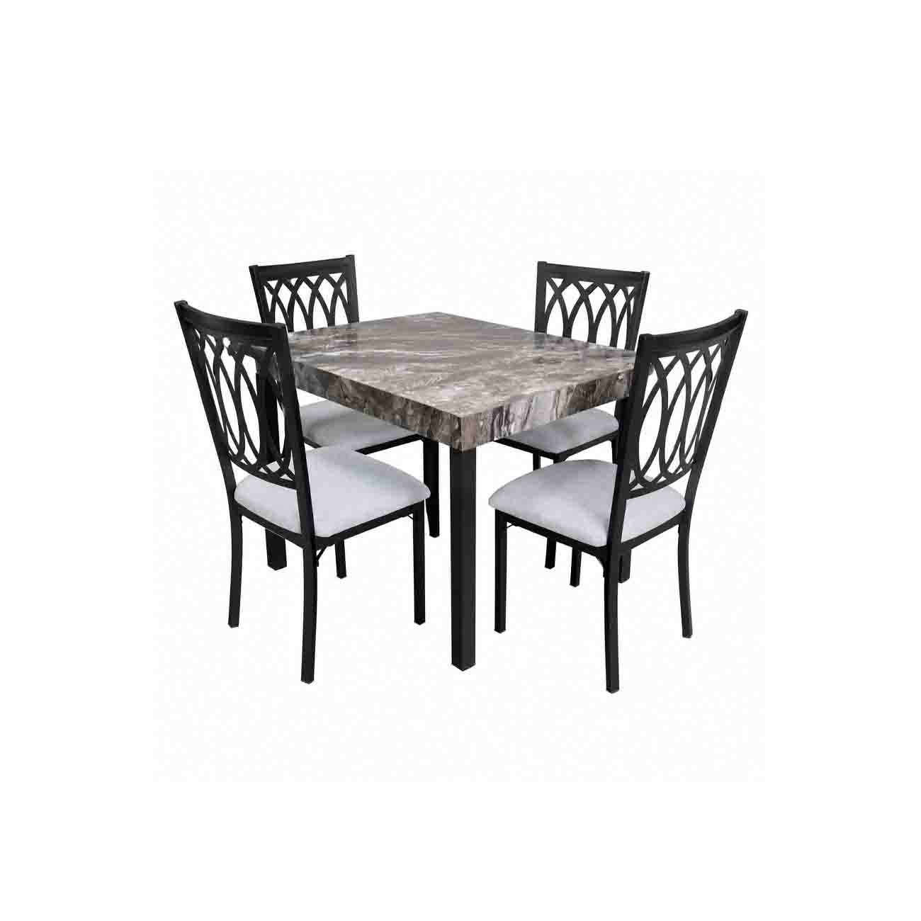 Comedor de 4 sillas cubierta imitacion madera