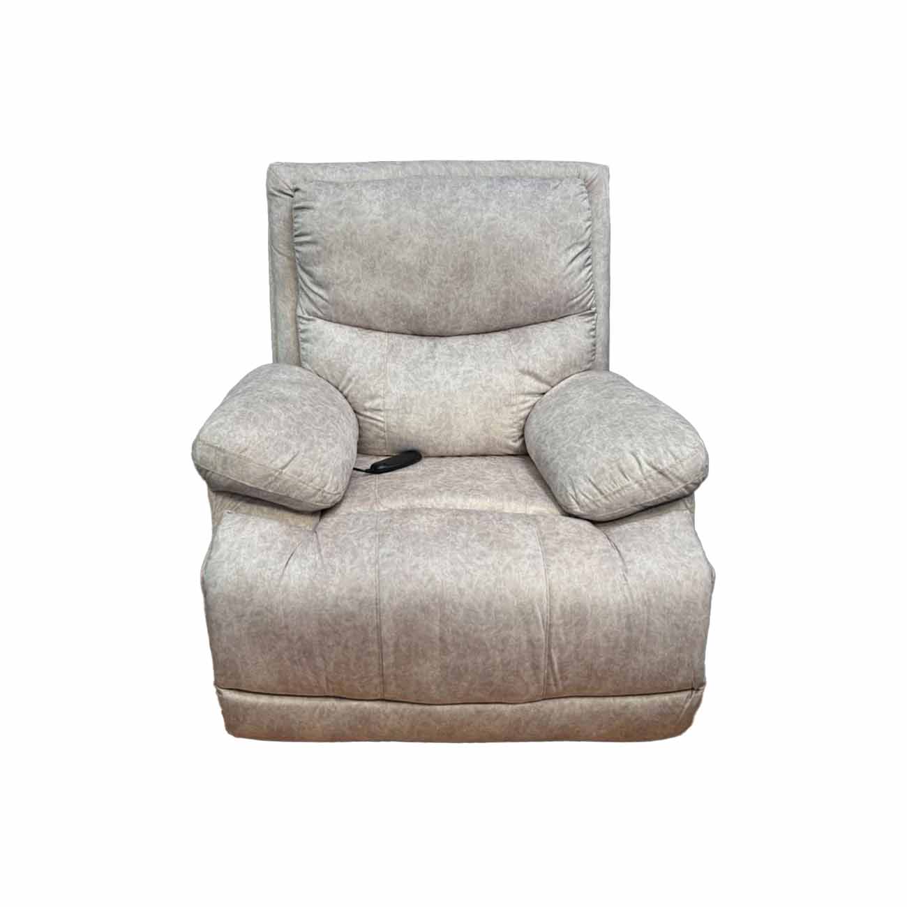 Reclinable Ozzie color beige de gatillo con masaje