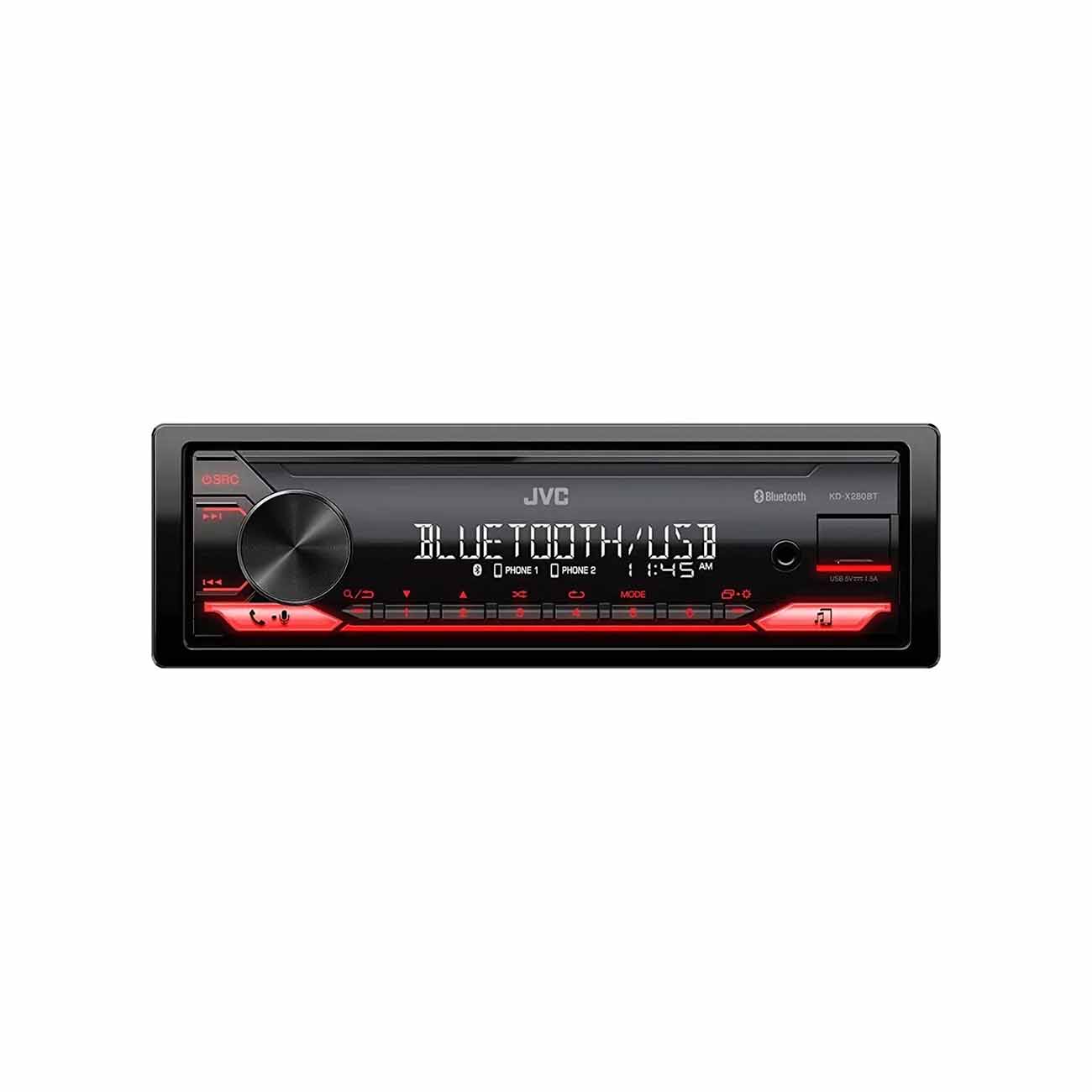 Autoestéreo Receptor de Medios Digitales JVC KD-X280BT 1 DIN Bluetooth USB Auxiliar Radio AM FM MP3