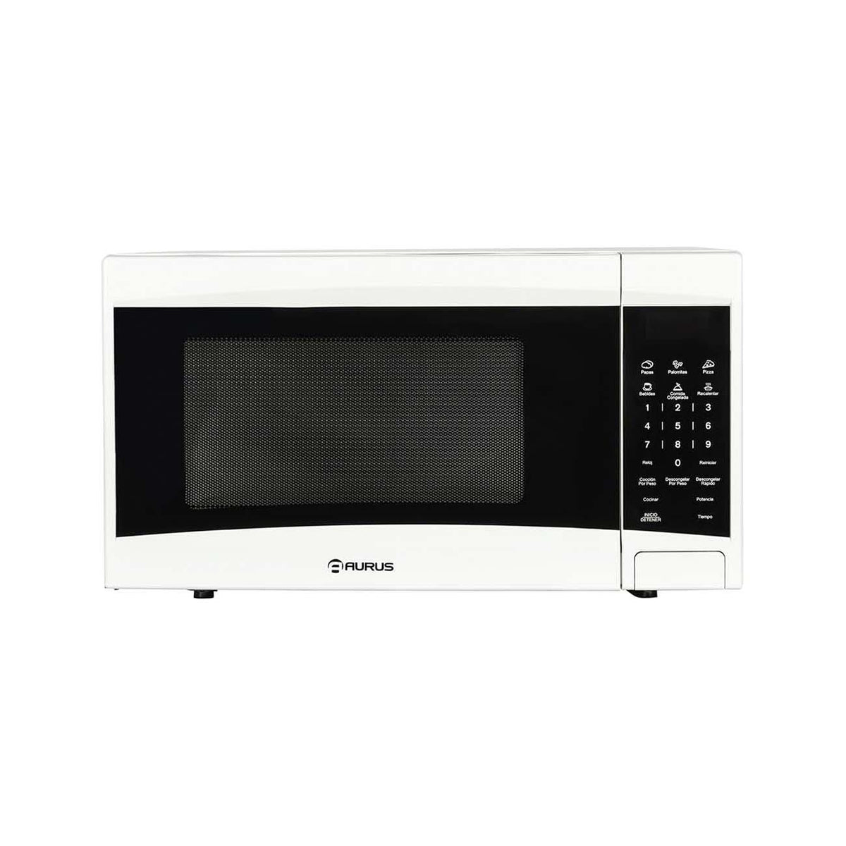 Horno de microondas aurus 1.1 p3 blanco espejo negro
