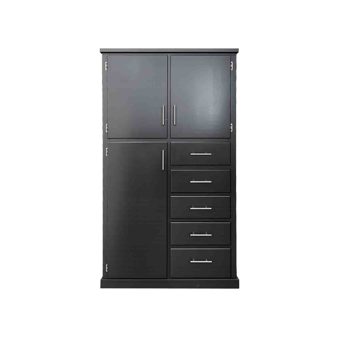 Closet con 5 cajones color chocolate