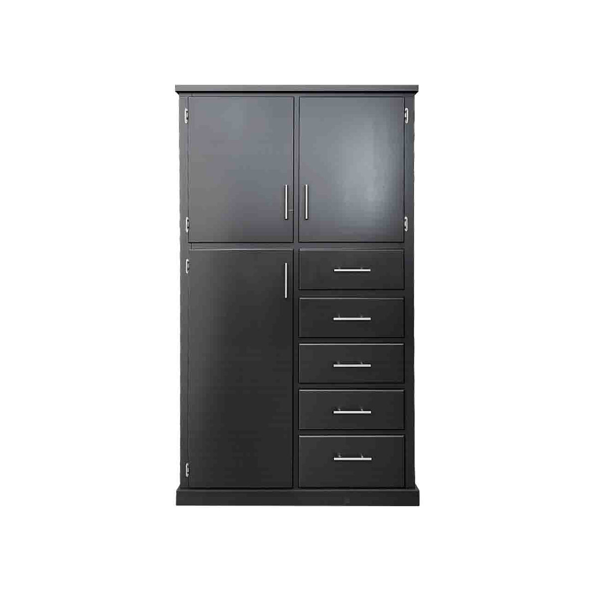Closet con 5 cajones color chocolate