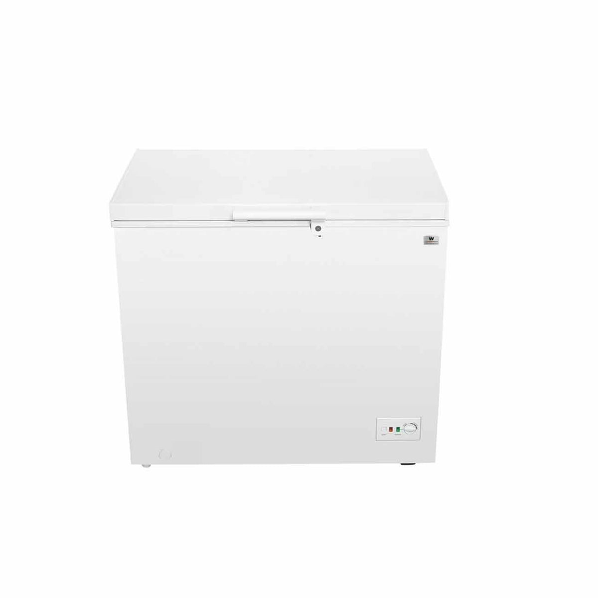 Congelador white westinghouse 7 p3  puerta cristal 200l litros blanco