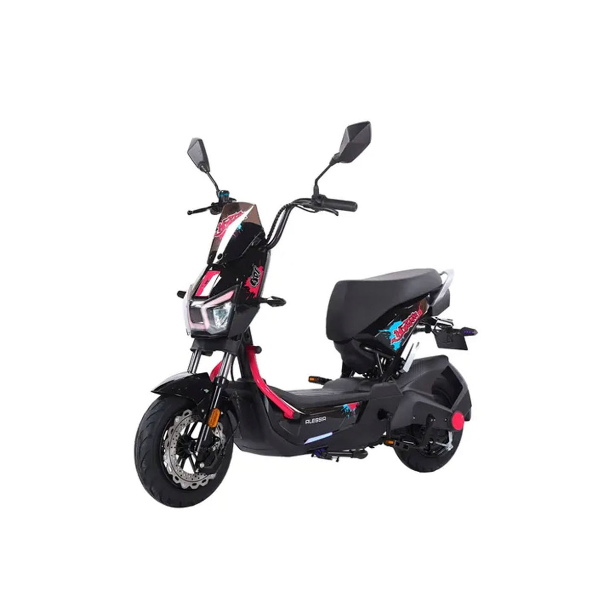 BICICLETA ELECTRICA HUNTER MARCA ALESSIA ROSA MOTOR 800W BAT: 72V/20Ah CON CAJA PORTA EQUIPAJE ANCHO