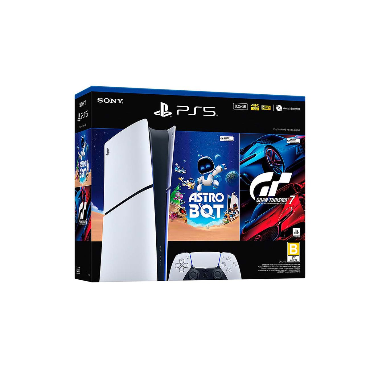 CONSOLA PLAYSTATION 5 SLIM DIGITAL 825 GB + ASTRO BOT + GRAN TURISMO 7