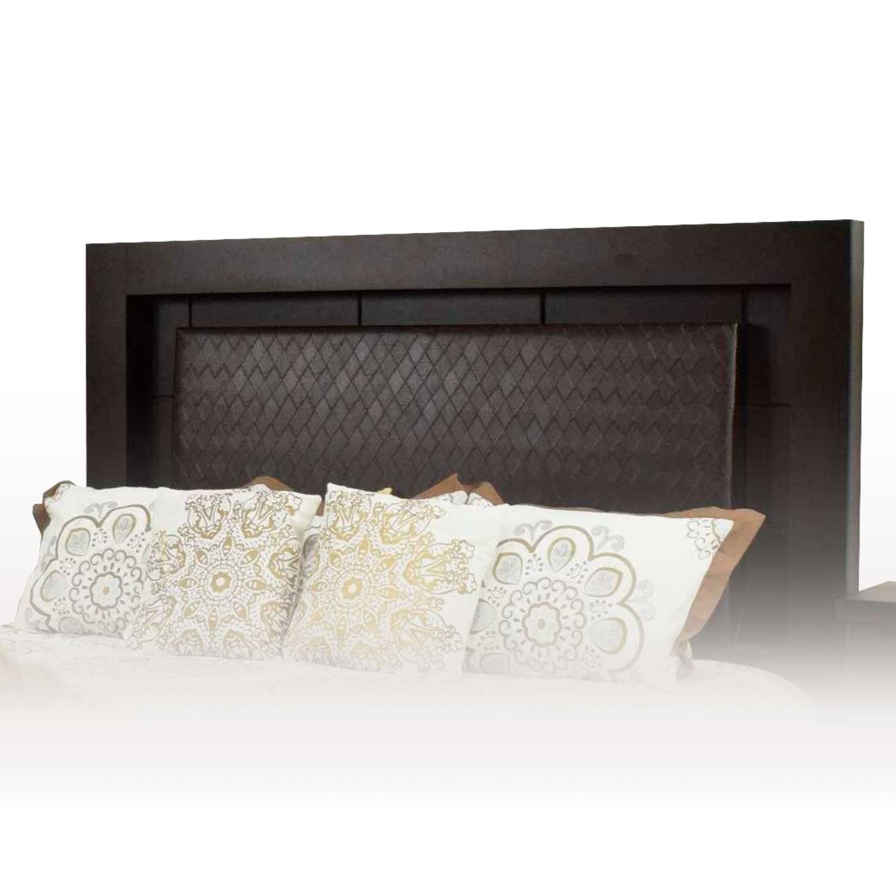 Cabecera King size Brighton en color chocolate