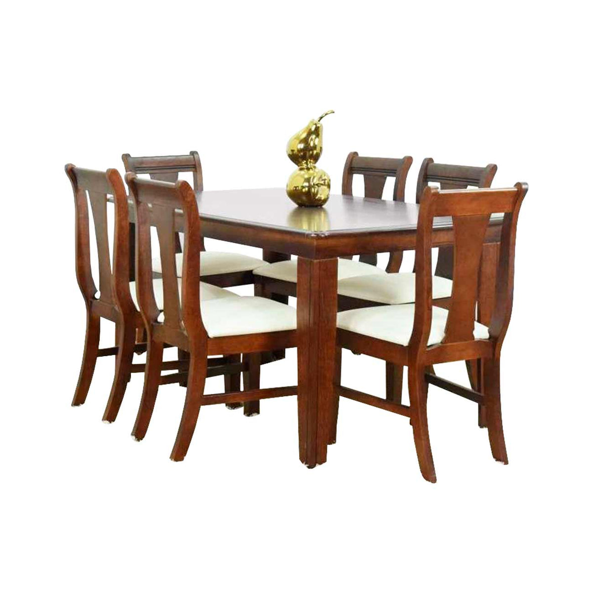 Comedor Greco de 6 sillas color nogal