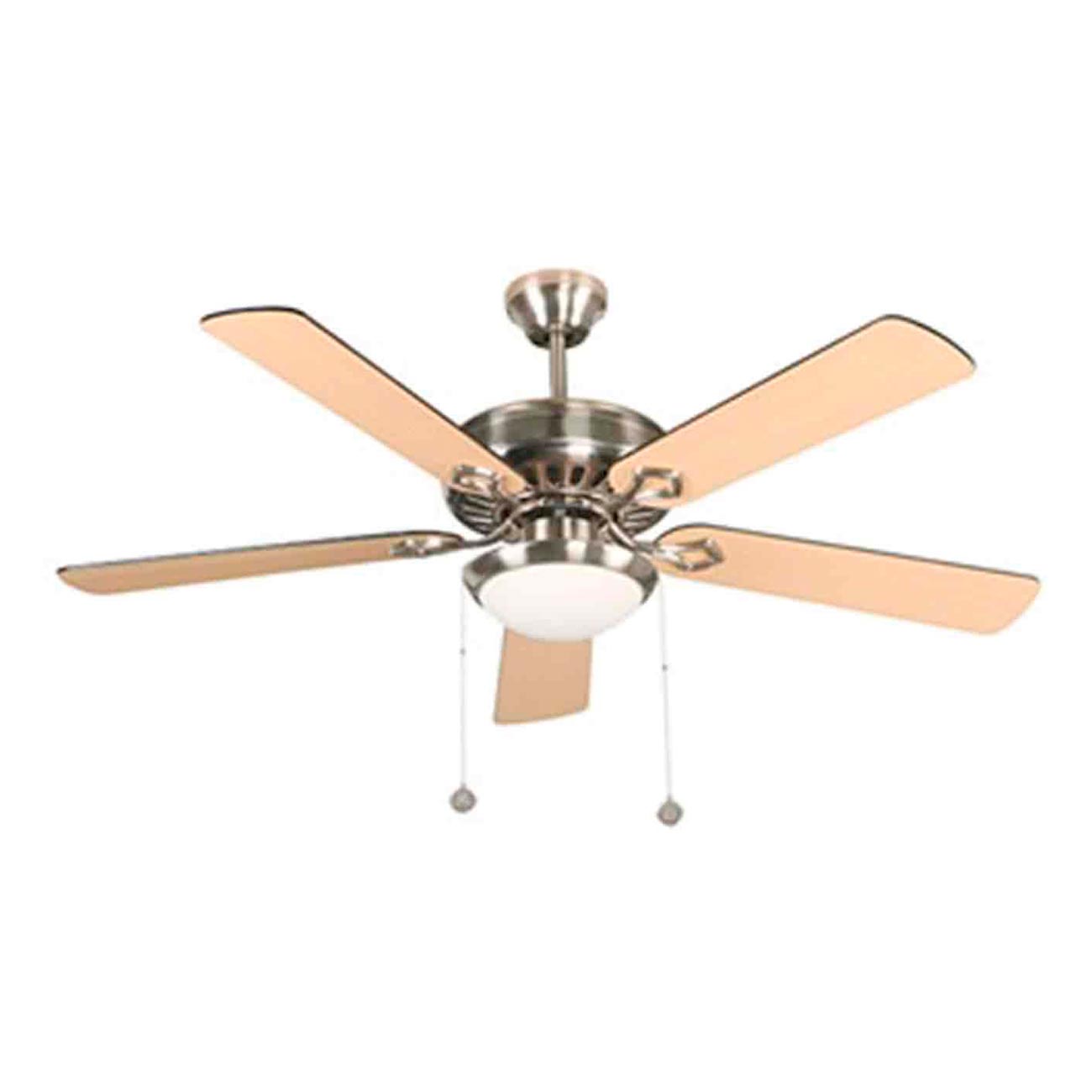Ventilador de techo de 52" 5 aspas con 1 luz color de aspa beige/chocolate
