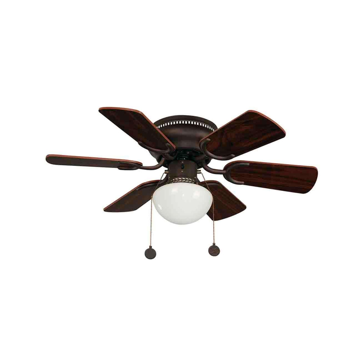 VENTILADOR DE TECHO DE 30" 6 ASPAS CON 1 LUZ COLOR DE ASPA CHOCOLATE MARCA ARTFAN