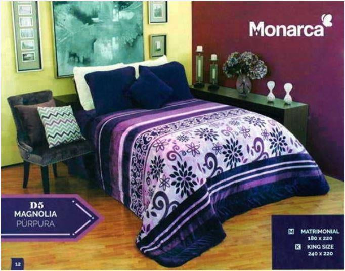 COBERTO MATRIMONIAL COLOR PURPURA