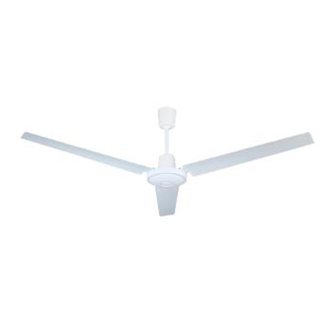 Ventilador de techo tipo industrial 56" 3 aspas  sin luz color de aspa blanco control a pared