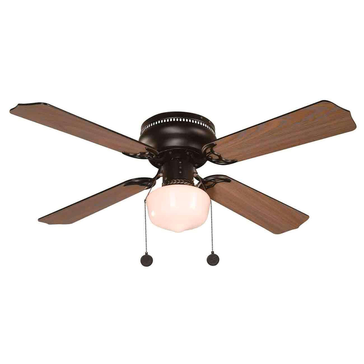 Ventilador de techo de 42" 4 aspas  con 1 luz  color de aspa nogal