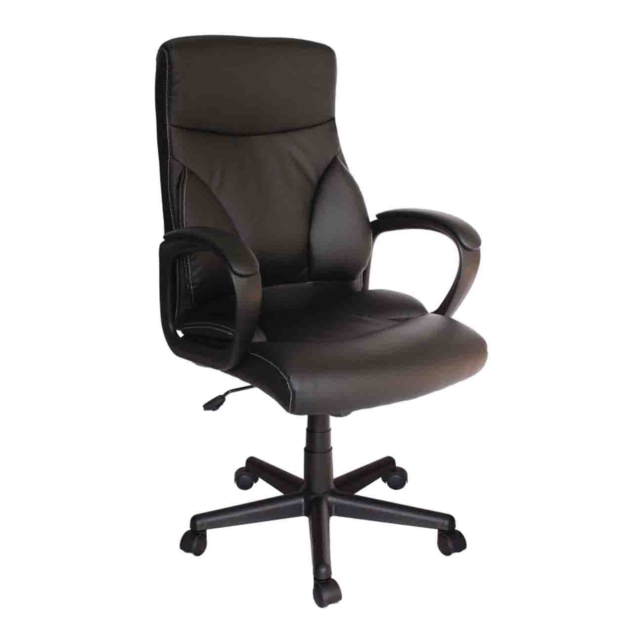 SILLON RESPALDO  MEDIO CON BRAZOS TAPIZADOS EN NEGRO OFFIHO