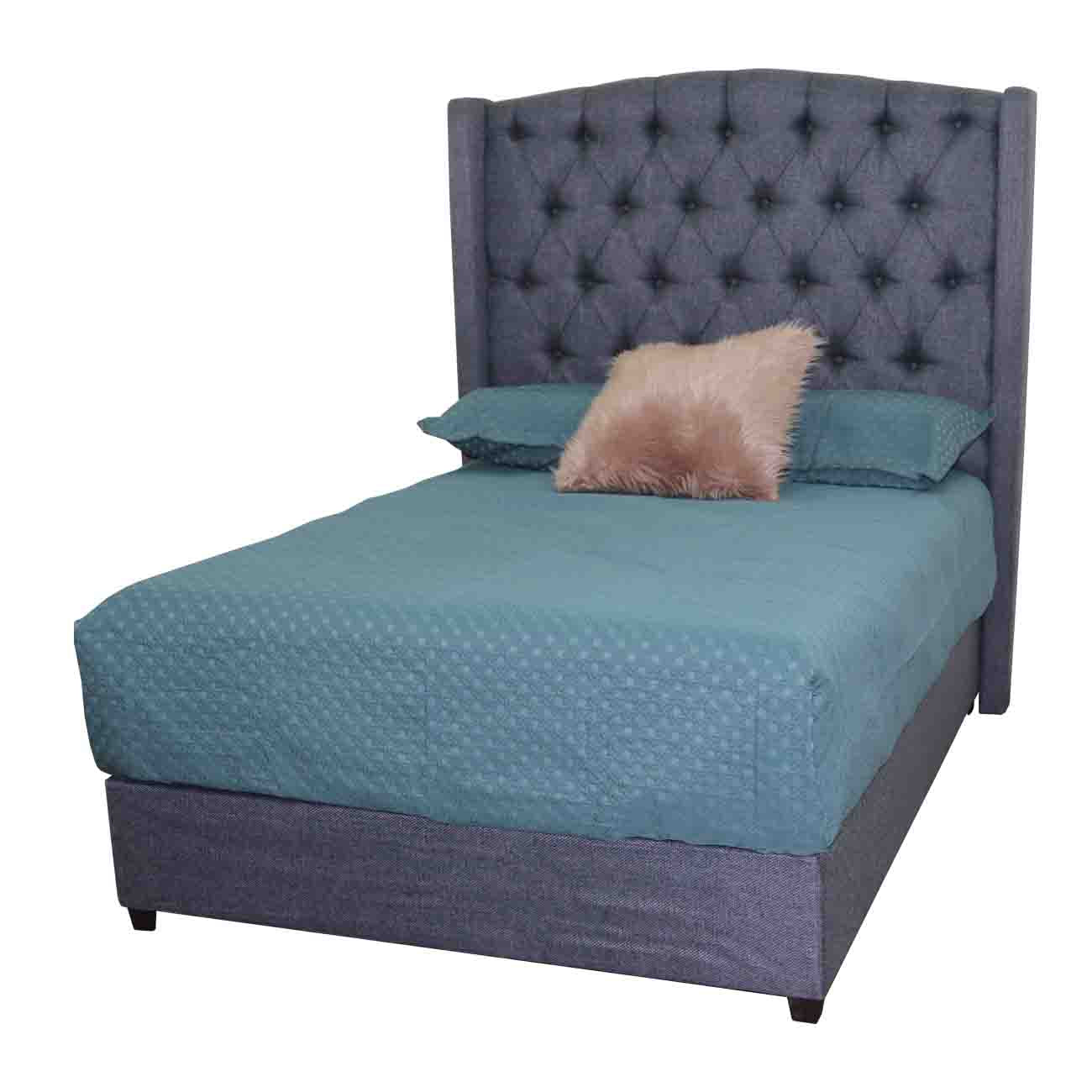 Cama matrimonial Greco color oslo charcoal